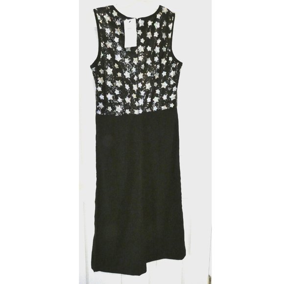 Black Romper Silver Stars M&S Kids Sparkling Unique Quality NWT Youth Size 14-15 - Picture 3 of 6